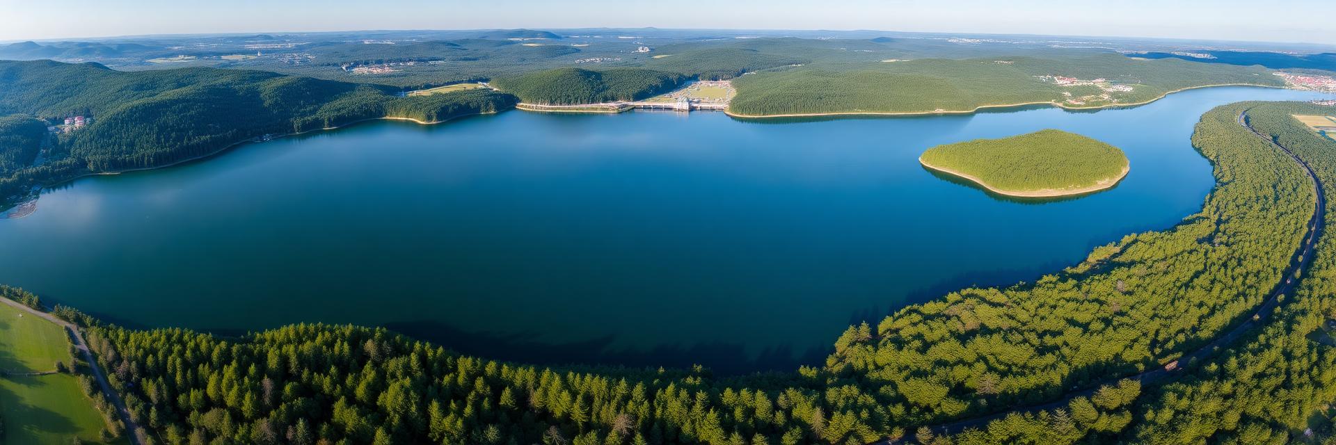 Möhnesee Luftaufnahme – Ferienwohnungen am See im Sauerland